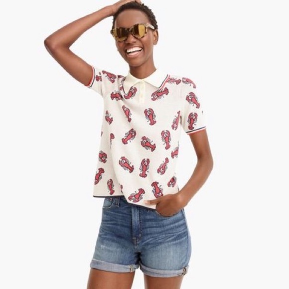 J. Crew Tops - J Crew x The Reeds Lobster Polo Shirt Size M
J. Crew NWOT